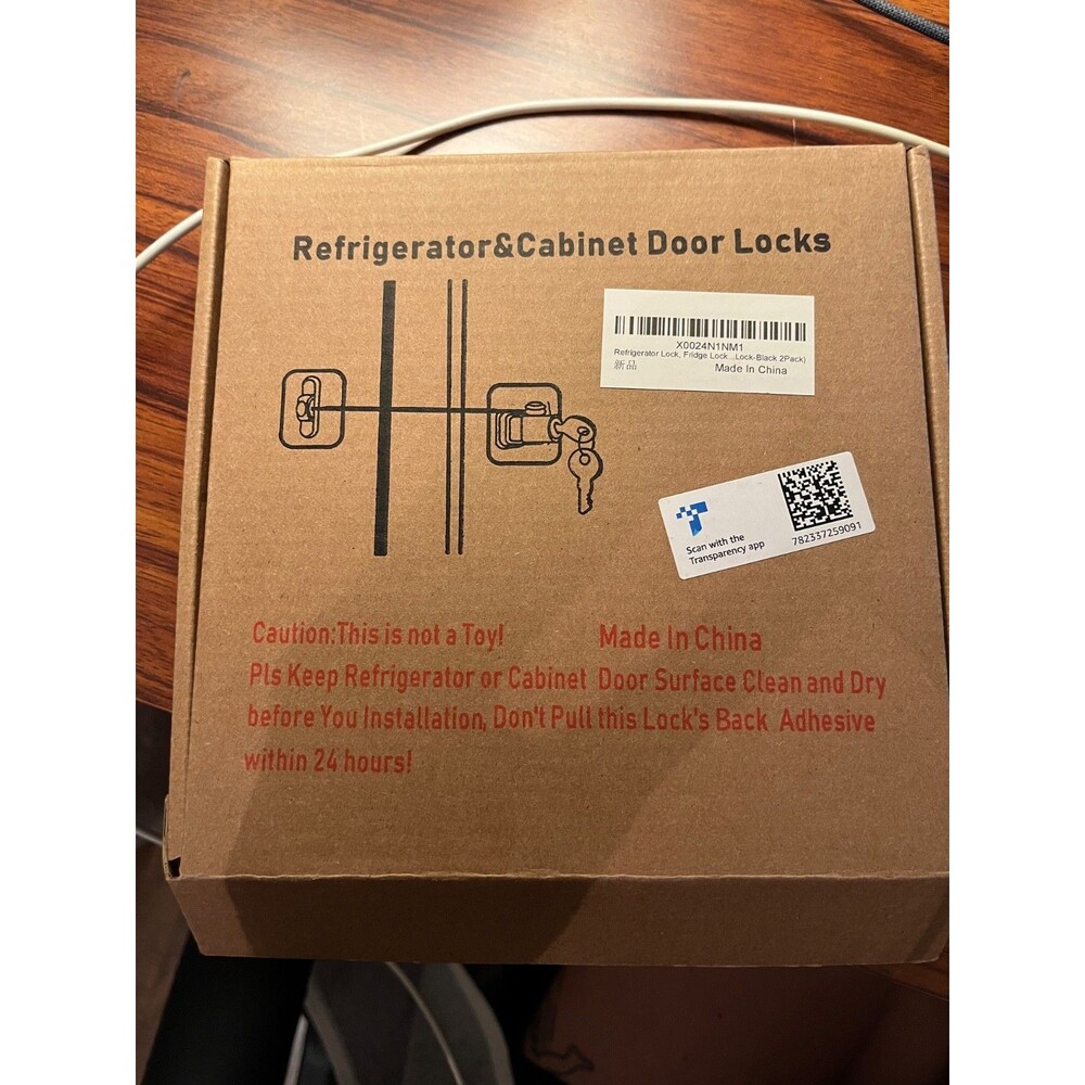 NEW IN BOX Refrigerator Door File Drawer Cabinet Lock with Keys Child Safe - Picture 2 of 4